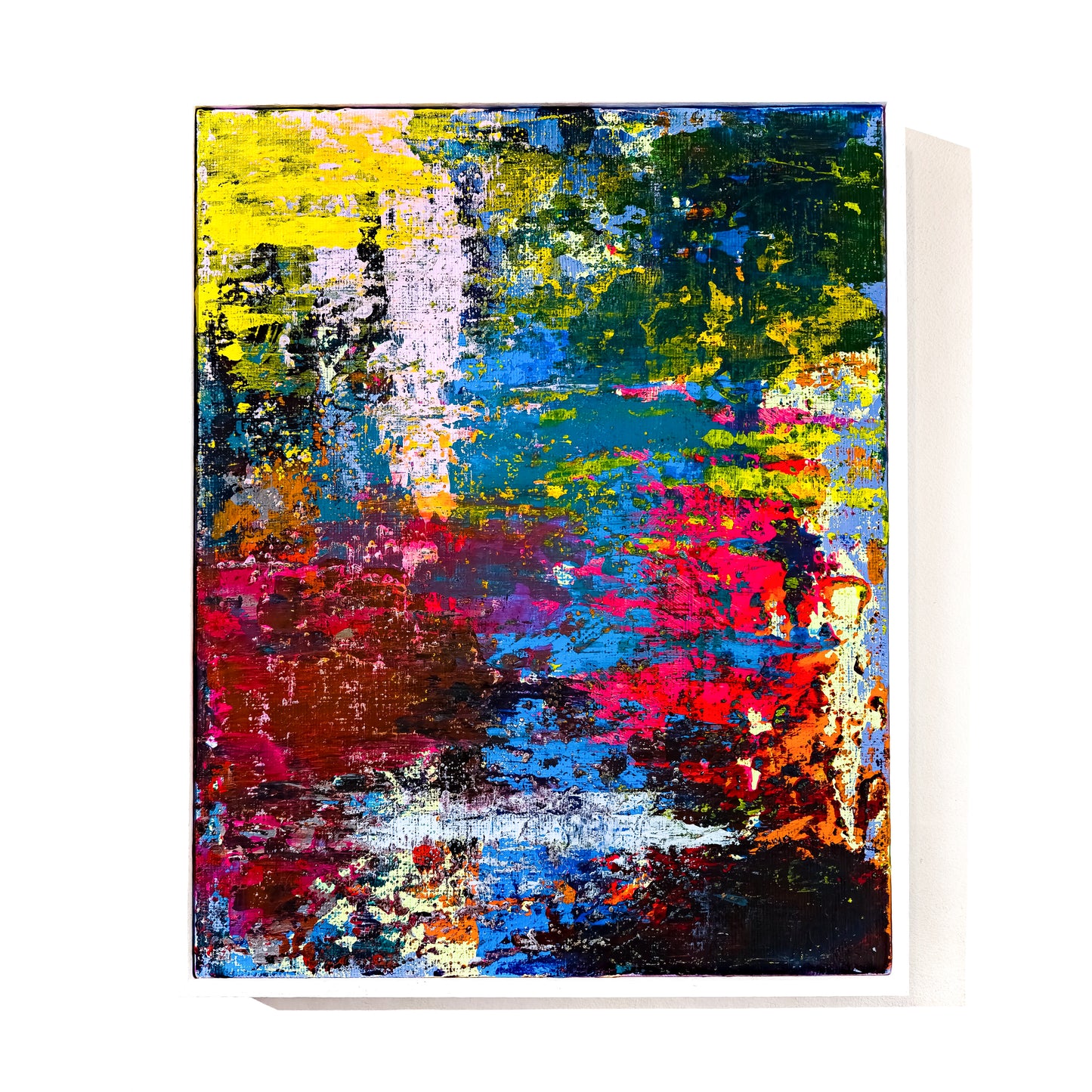 Abstract painting with colourful palette. 