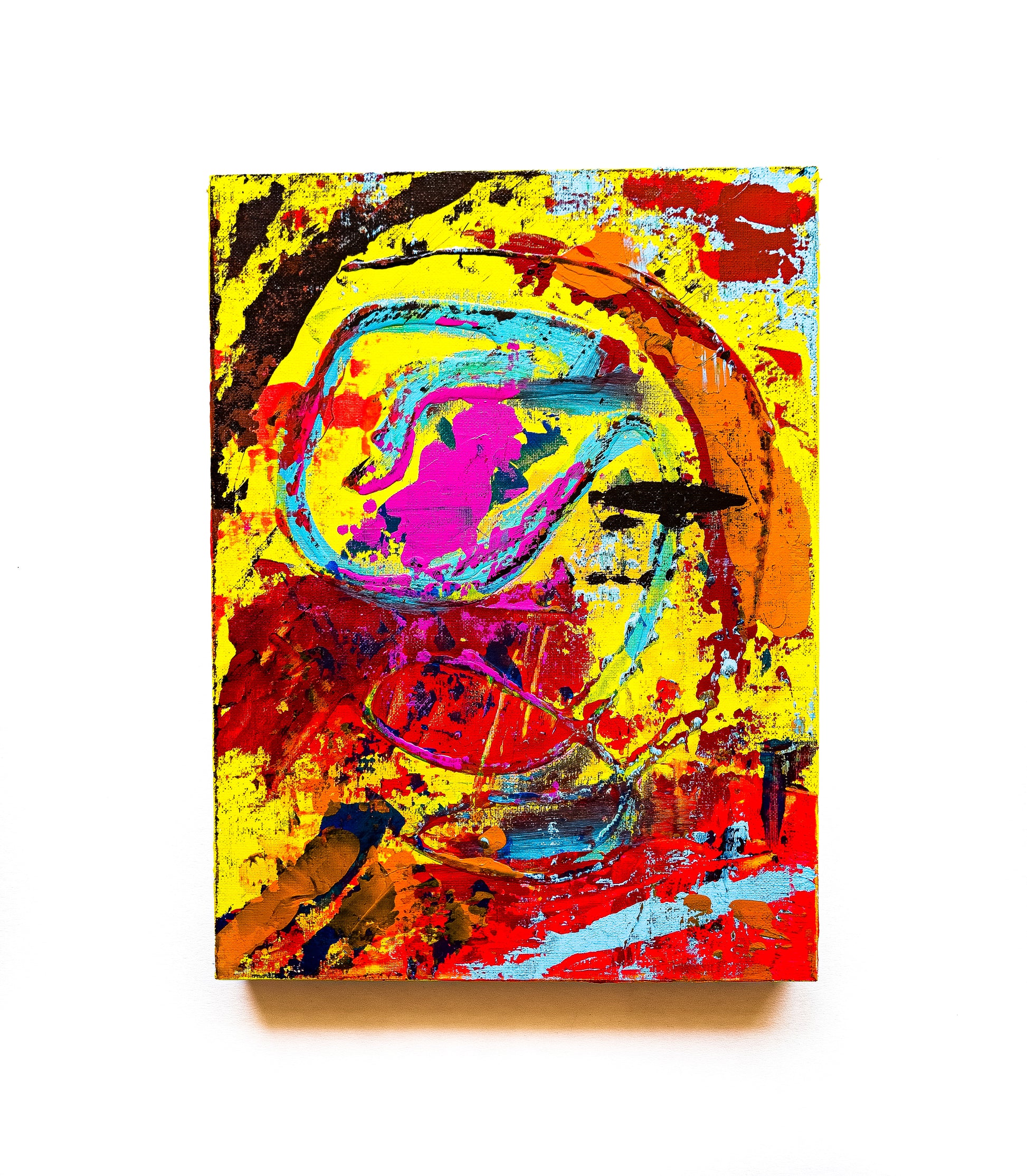 Abstract artwork with vivid colours and shapes. 